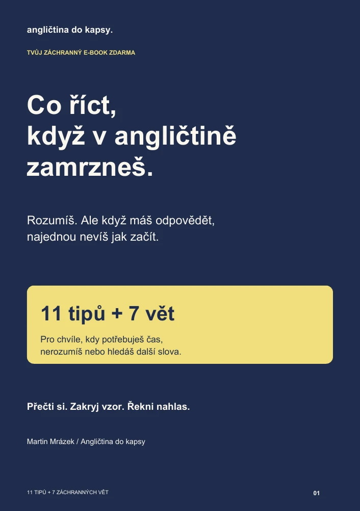 Obálka e-booku Co říct, když v angličtině zamrzneš